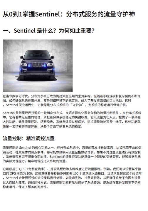 从0到1掌握Sentinel：分布式服务的流量守护神 PDF 下载 图1